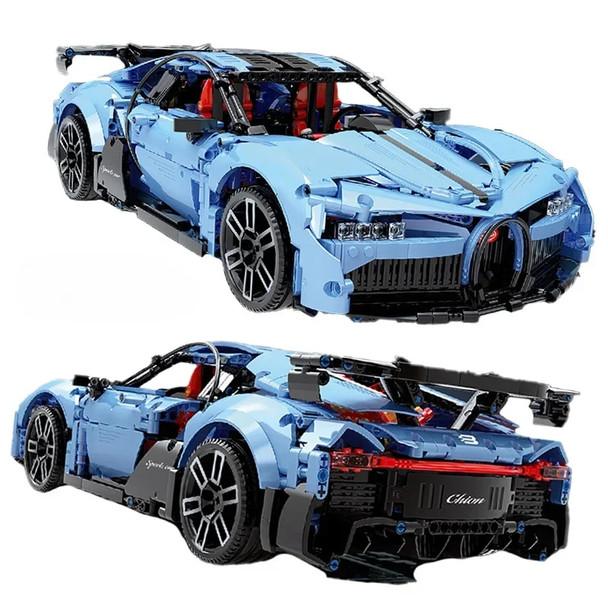 Technical 1:10 Bugattied Remote Control Sport Car High Tech Racing T5027A MOC Building Blocks Model Toy Toys For Adult Kids Gift