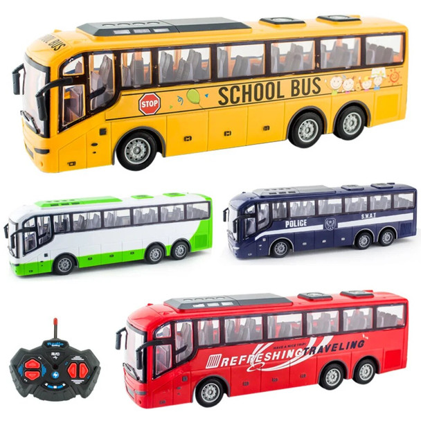 Electric Wireless Remote Control Bus Lighting Simulation Remote Control Car Model Toy for Boy