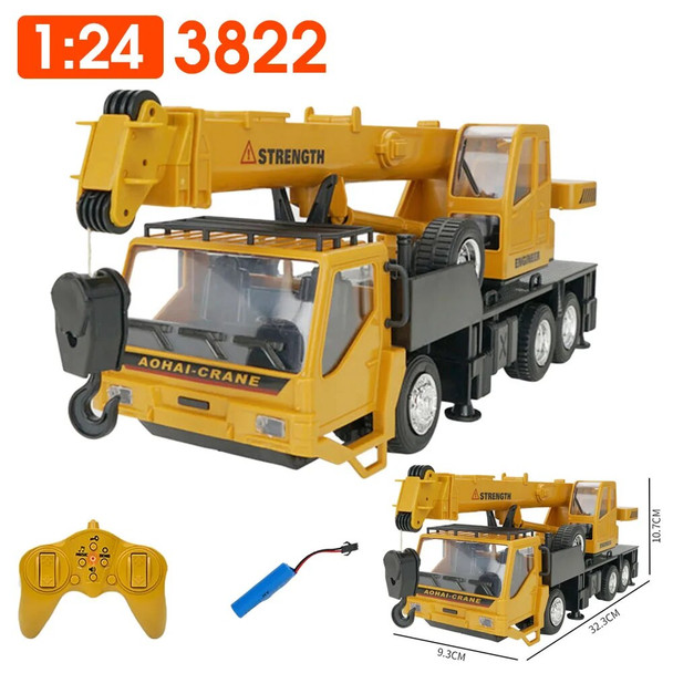 8054 1/24 Remote Control Engineering Car 10CH RC Simulate Crane Model Toys RC Crane Truck with Battery Engineering Car Model Toy 8054 1/24 Remote Control Engineering Car 10CH RC Simulate Crane Model Toys RC Crane Truck with Battery Engineering Car Model Toy