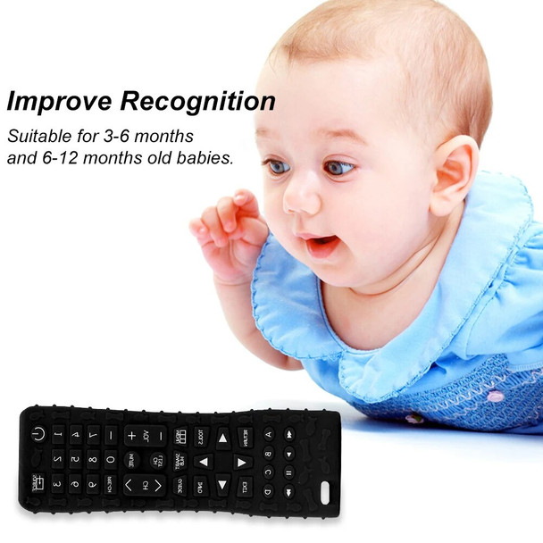 Remote Control Shape Pacifier BPA Free Baby Teething Artifact Soft Chewing Toy Black for Dental Care for Newborn Infant