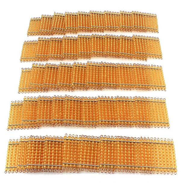 Montessori Materials Math Toy Golden Beads 45Pcs Squares for Hundred 100 Golden Beads Toys for Children Preschool Learning Kids