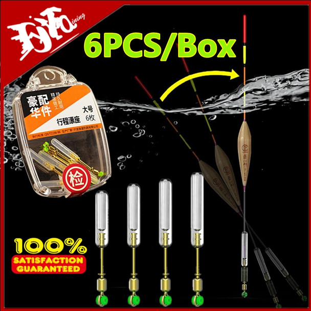 6PCS/Box Fishing Float Rests Rotation Swivels Anti Knot Silicone Bobber Holder Stopper Fishing Line Connectors Fishing Tackles