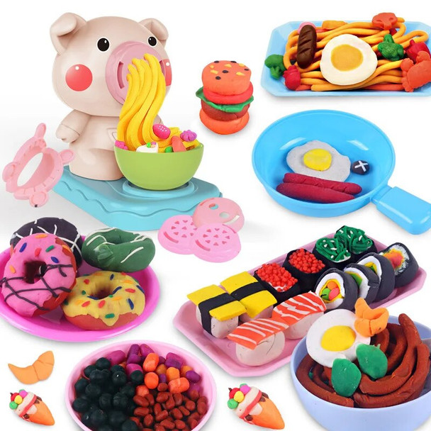 Creative 3D Educational Toys DIY Noodle Maker Modeling Clay Plasticine Tool Kit Design Hairstylist Model Toys For Children