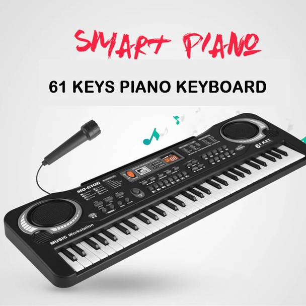 61 Keys Electronic Piano Keyboard Kids For Organ with Microphone Education Toys Musical Instrument Gift