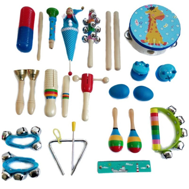 22 PCS Orff Musical Instruments Set Children Early Childhood Music Percussion Toy Combination Kindergarten Teaching Aids