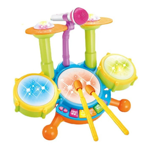 Kids Drum Set Musical Instrument Toys Drum Set for Toddlers 1-3 Educational Musical Toys Working Microphone for Babies