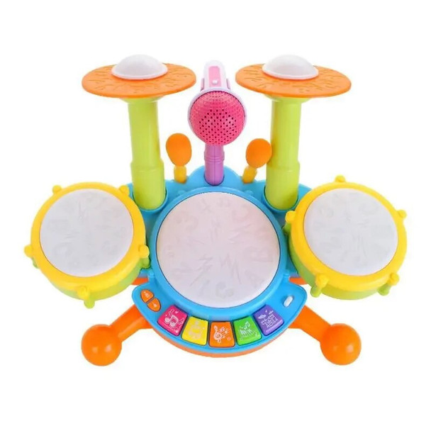 Kids Toy Drum Set Musical Instruments Early Education Musical Drum for Toddlers Electronic Drum Kit Gift for Boys Girls