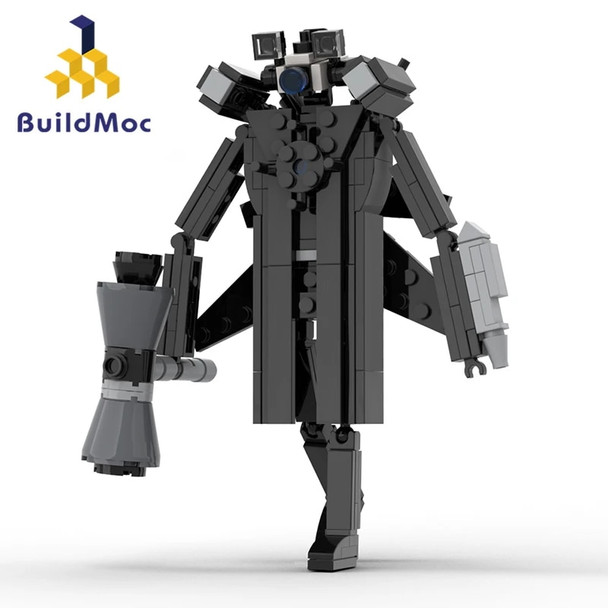 MOC Skibidi Toilet Upgraded Titan Cameraman Building Block Horror Game Super Monitor Boss Role Brick Toy Birthday Christmas Gift