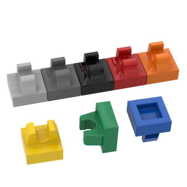 10Pcs MOC 12825 2555 Tile Modified 1 x 1 with Clip Brick Parts Building Blocks Particle DIY Kids Toy Gift