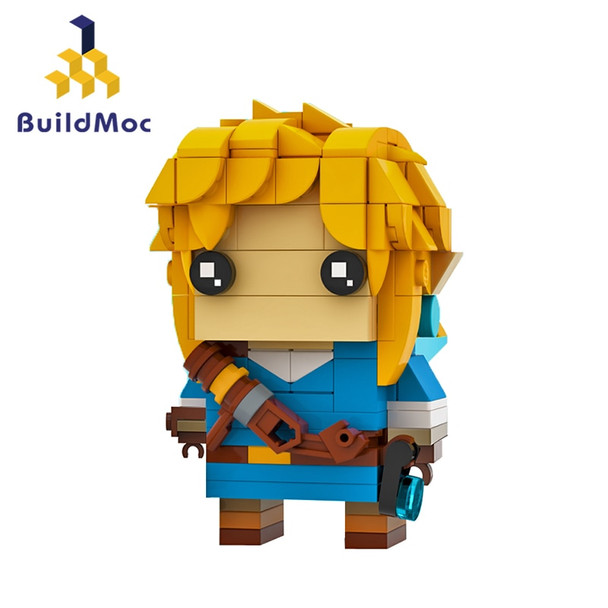 BuildMoc Breathed Of The Wild Link Role Building Blocks Classic Anime Game Character Bricks Toys Child Birthday Gift