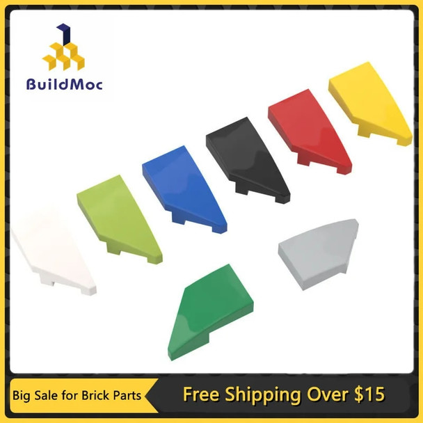 10Pcs MOC Parts 29120 Wedge 2 x 1 x 2/3 Left Compatible Bricks DIY Assmble Building Blocks Particle Kid Brain Toy Gift