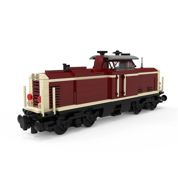 MOC City High-Tech Electric V100 German Cargo Locomotive Train Track Building Block Compatible10277 Kids Toys Bricks Gifts
