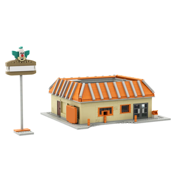 Gobricks MOC American Comedy Movies Krusty Burgers Model Building Block Street View Residential House Educational Toy Brick Gift Gobricks MOC American Comedy Movies Krusty Burgers Model Building Block Street View Residential House Educational Toy Brick Gift