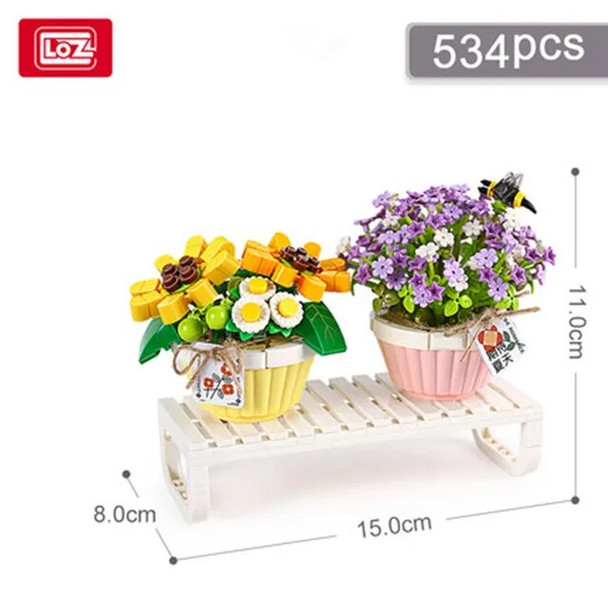 LOZ Flower Bouquet Building Blocks Kit DIY Flowers Block Toys Set Valentine's Day Rose Bricks Set Gift for Girls Friends adults LOZ Flower Bouquet Building Blocks Kit DIY Flowers Block Toys Set Valentine's Day Rose Bricks Set Gift for Girls Friends adults