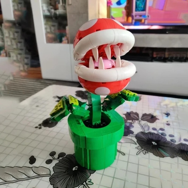 2024 New 71426 Piranha Plant Set Building Blocks Game Model Home Decoration Assembling Puzzle Toy Children Christmas Gift