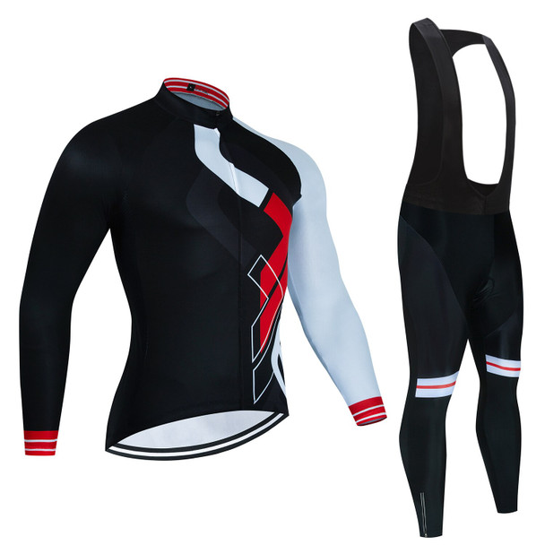 2024 Long Sleeve Black Cycling Sets Bicycle Clothing Breathable
