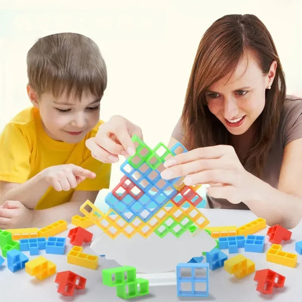 Cute Cartoon Building Block Game Toys Stacking Blocks Toy Balance Puzzle Board Brick Assembly Children Kids Early Education Toys