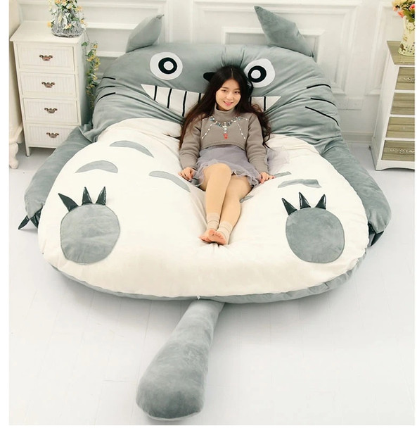 Totoro Lazy Bed Couch Tatami Mattress Chinchillas Lengthened Thickened Bed Cartoon Balcony Sofa Bedroom lounge bed Children Gift