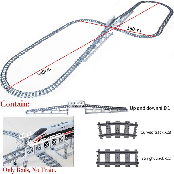 New City Trains Flexible Switch Railway Tracks Rails Crossing Forked Soft Cruved Straight Tracks Building Block Bricks MOC Toys