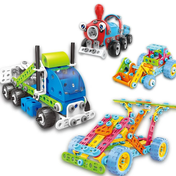 Creative Soft Building Blocks Screw Steam Engineering Bricks Puzzle Educational Science Learning Toys For Children Diy Assembly