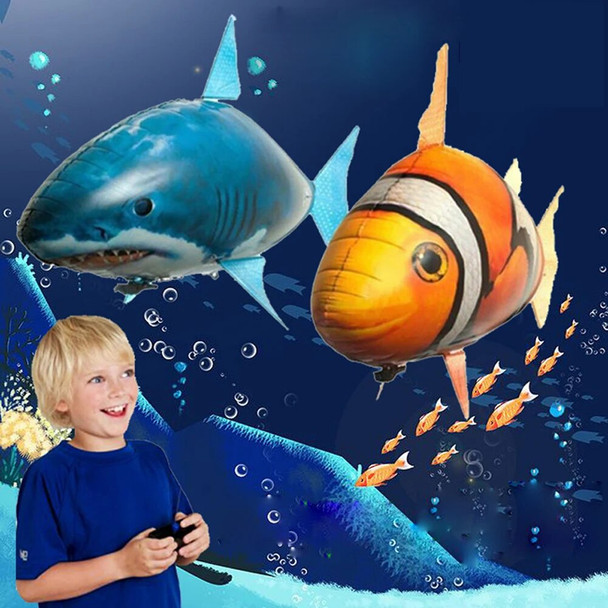 Remote Control Shark Toys Air Swimming RC Animal Infrared Fly Balloons Clown Fish Toy For Children Christmas Gifts Decoration