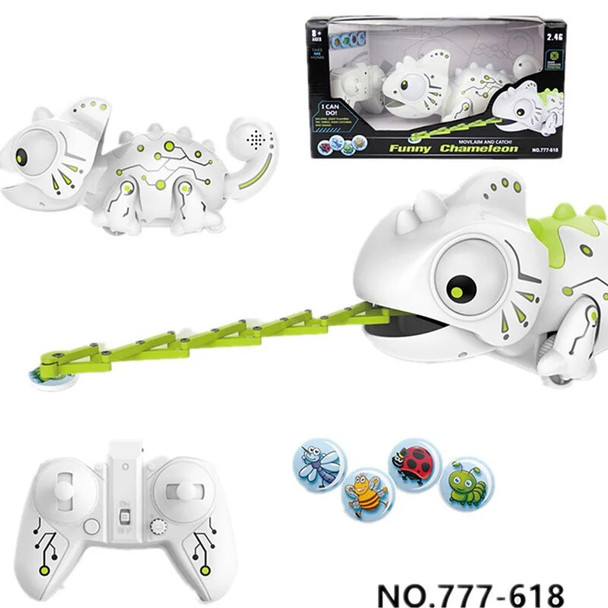 RC Cabrite Intelligent Robot Animal Remot Control Chameleon Walk Eat Electronic Lizard Pets Electric Toys Kids Birthday Gift