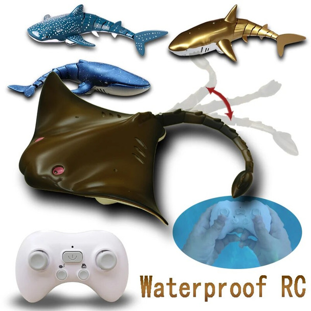 Kids Rc SharksToys for Boys Sand Water Swimming Pools Bath Tub Girl Ship Children Remote Control Robots Bionic Fish Animals Boat