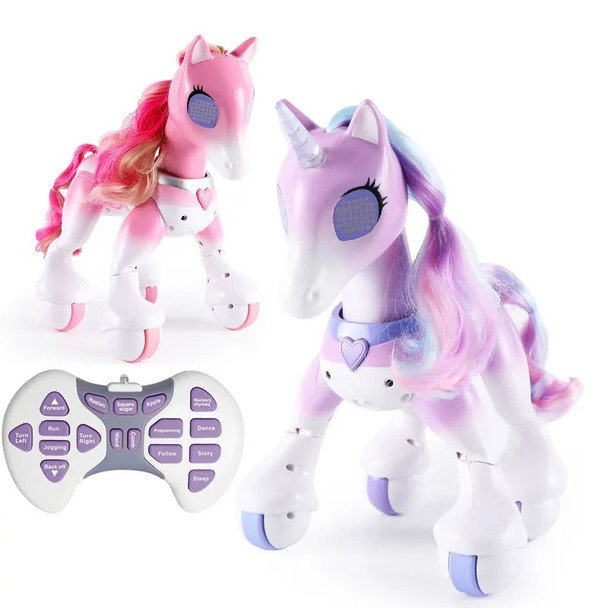 RC Horse Robot Intelligent Remote Control Unicorns Interactive Cartoon Pet Electronic Smart Animal Induction Educational Toy