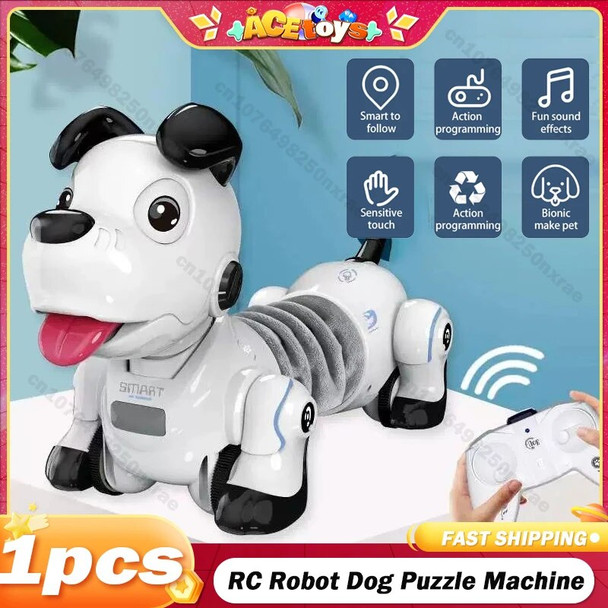 RC Robot Dog Scalable Dancing Machine Dachshund Infrared Electronic Remote Control Tamagotchi Animal Toy for Children Xmas Gifts