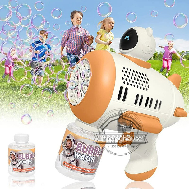 Astronaut Automatic Bubble Machine for Children Bubble Gun Rocket Launcher Bubble Blower For Kids Soap Bubble Maker Summer Toys