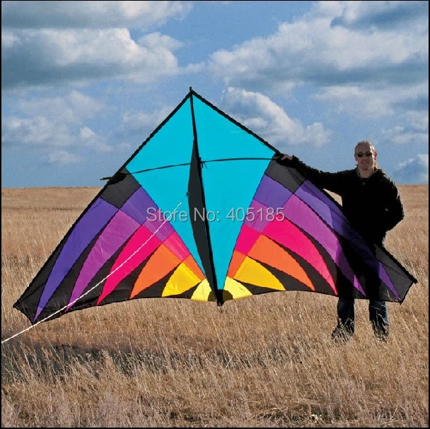Outdoor Fun Sports 3.6m Nylon Multicolor Power Triangle Kite Good Flying