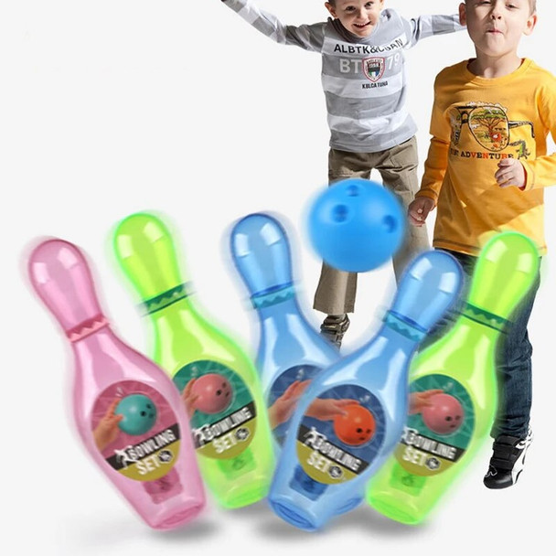 2023 Hot-1Set Lighting Bowling Game Set Indoor Luminous Bowling Parent-Child Games Electric Sports Toys Funny Baby Outdoor Toys
