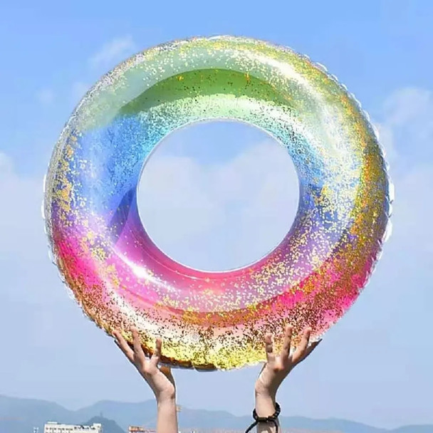 Swimming Rings Glitter Pool Foats Adult Children Inflatable Pool Tube Float Water Toy Swim Laps Summer Swimming Pool Beach Toys