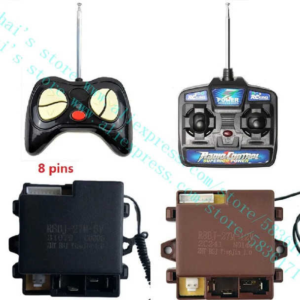 R8BJ-27M-12V R8BJ-27M-6V Children Electric Car 27MHZ Remote Controll Transmitter Receiver Kids Toy Vehicle Replacement Parts