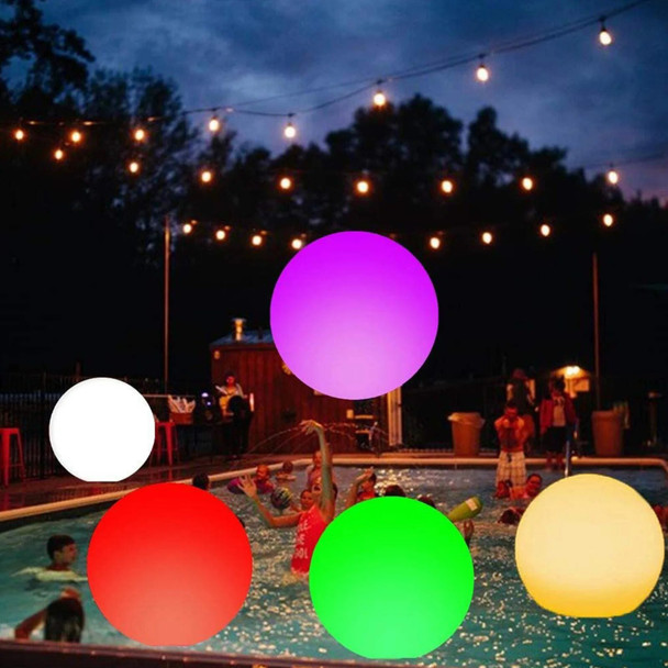 Inflatable Glow Pool Float Ball Pvc LED Beach Ball 16 Colors Lightweight Portable for Smmer Outdoor Beach Game Water Pool Party