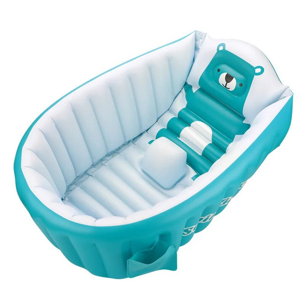Inflatable Baby Bathtub Mini Swim Pool Infant Bathing Basin Kids Bath Seat Portable Folding Soft Bathtub Swim Accessories