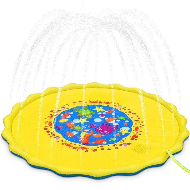 170cm Summer Children's Baby Play Water Mat Games Beach Pad Lawn Inflatable Spray Water Cushion Toys Swiming Pool Accessories