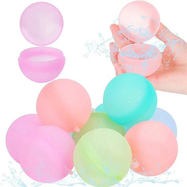 10Pcs Reusable Water Balloons for Kids Adults Outdoor Activities, Kids Pool Beach Bath Toys Water Bomb for Summer Games