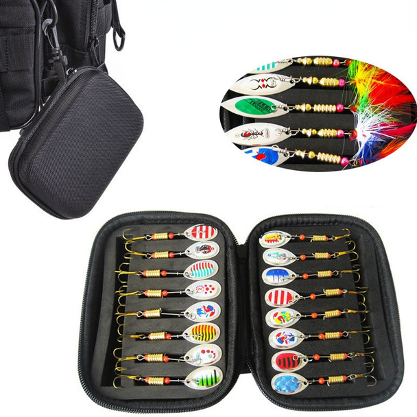 Portabale Fly Fishing Lure Spinner Spoon Bait Foam Box Trout Flies Fishook Fish Hook Hard EVA Storage Case Container Bag