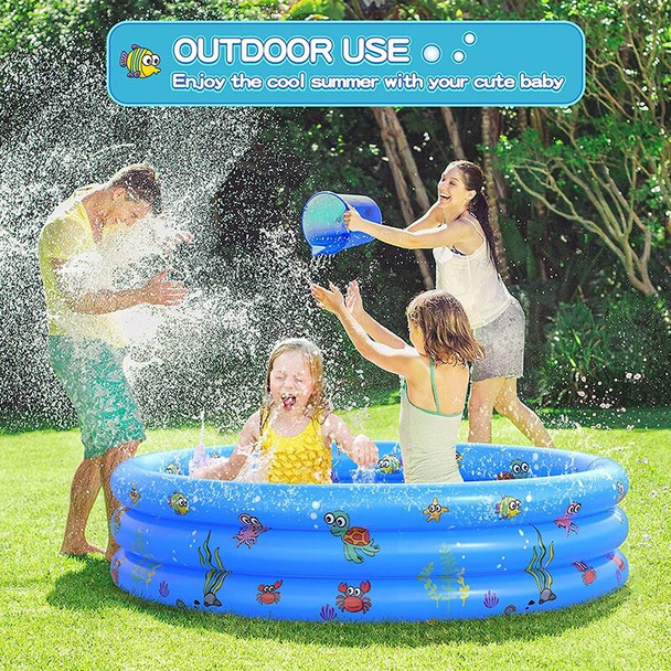 PVC Baby Inflatable Swimming Pool Kids Toy Summer Soft Fun Portable Bathtub for Water Game Portable Kids Outdoors Sport Play Toy