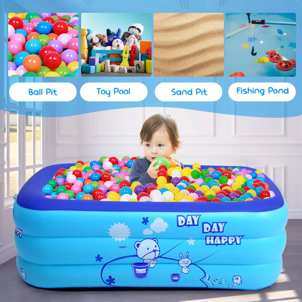 Thickening Inflatable Swimming Pool Family Summer Outdoor Water Play Pool Bathtub with Bubble Bottom for Kids 43x28x15inch Thickening Inflatable Swimming Pool Family Summer Outdoor Water Play Pool Bathtub with Bubble Bottom for Kids 43x28x15inch