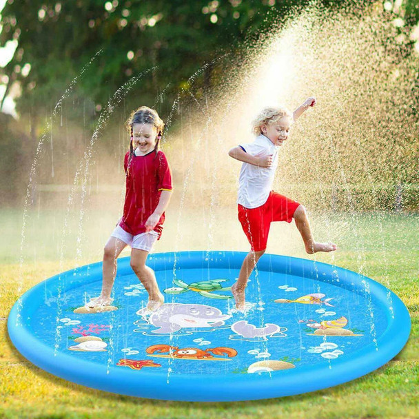 100/170cm Kids Outdoor Funny Toys Children Inflatable Round Water Splash Play Pools Playing Sprinkler Mat Yard Water Spray Pad