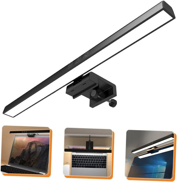 LED Desk Lamp LED Computer PC Monitor Screen Light Bar Stepless Dimming Reading USB Powered Hanging Table Lamp