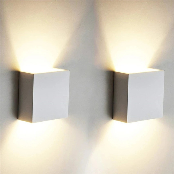 Dimmable 6W 85-265V Cube COB LED Indoor Lighting White/Black Wall Lamp Modern Home Lighting Decoration Sconce Lamp