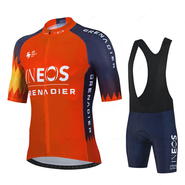 Ineos Team Summer Cycling Jersey Set Breathable MTB Mountain Racing