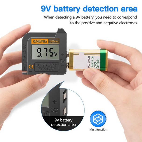 168Max Digital Lithium Battery Tester Portable Digital Battery Capacity Voltage Test Universal Capacity Diagnostic Tool Analyze