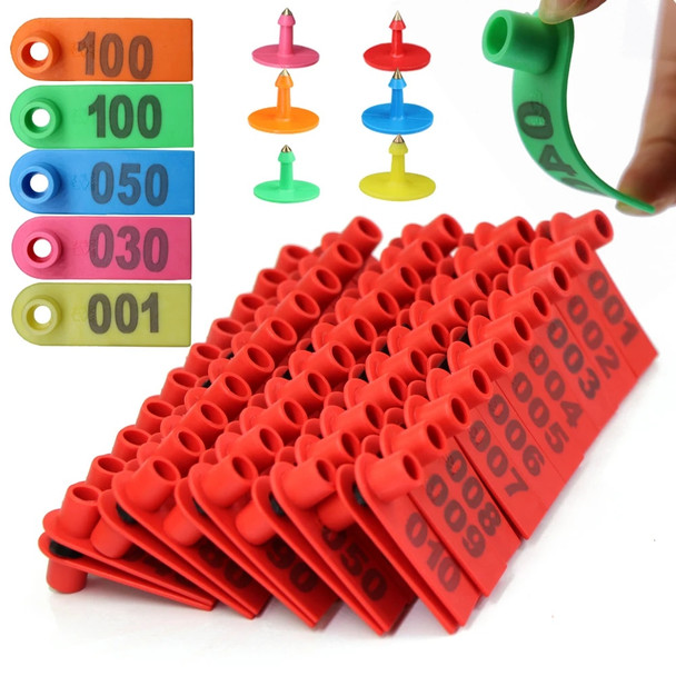 20PCS Sheep Ear Tag Plastic Farm Livestock Number Markers Red Pink Green Blue Yellow Orange for Goat Label Identification Card 20PCS Sheep Ear Tag Plastic Farm Livestock Number Markers Red Pink Green Blue Yellow Orange for Goat Label Identification Card
