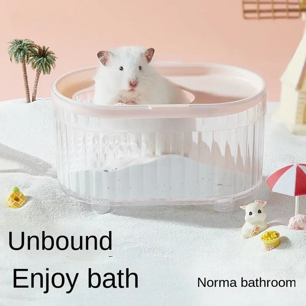 Transparent Hamster Bathroom Sandbox Dwarf Mouse Chipmunk Bathroom Rat Accessories Small Animal Cage Landscaping Supplies