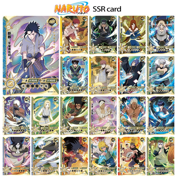 NARUTO SSR card Deidara Anime characters Bronzing collection Family board game toys Flash card Christmas birthday gift