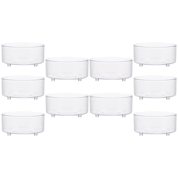 10 Pcs Acrylic Water Dish Bowl Terrarium Basin Household Reptile Decorative Dishes Food